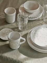 Laura Ashley Set of 4 White Artisan Collectables Petit Fours Plates - Image 2 of 3