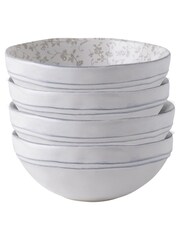 Laura Ashley Set of 4 White Artisan Collectables Bowls - Image 4 of 4