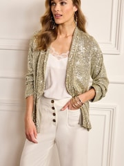 Silver Sequin Blazer - Image 1 of 5