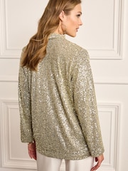 Silver Sequin Blazer - Image 3 of 5