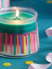 Multi White Jasmine Scented Happy Birthday Candle - Image 3 of 5