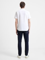 Alb - French Connection Oxford 100% Cotton Mânecă scurtă Cămăși - Imaginea 7 din 7