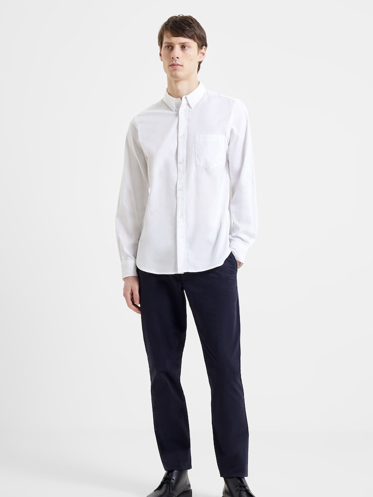 French Connection White Oxford 100% Cotton Long Sleeve Shirt - Image 2 of 4