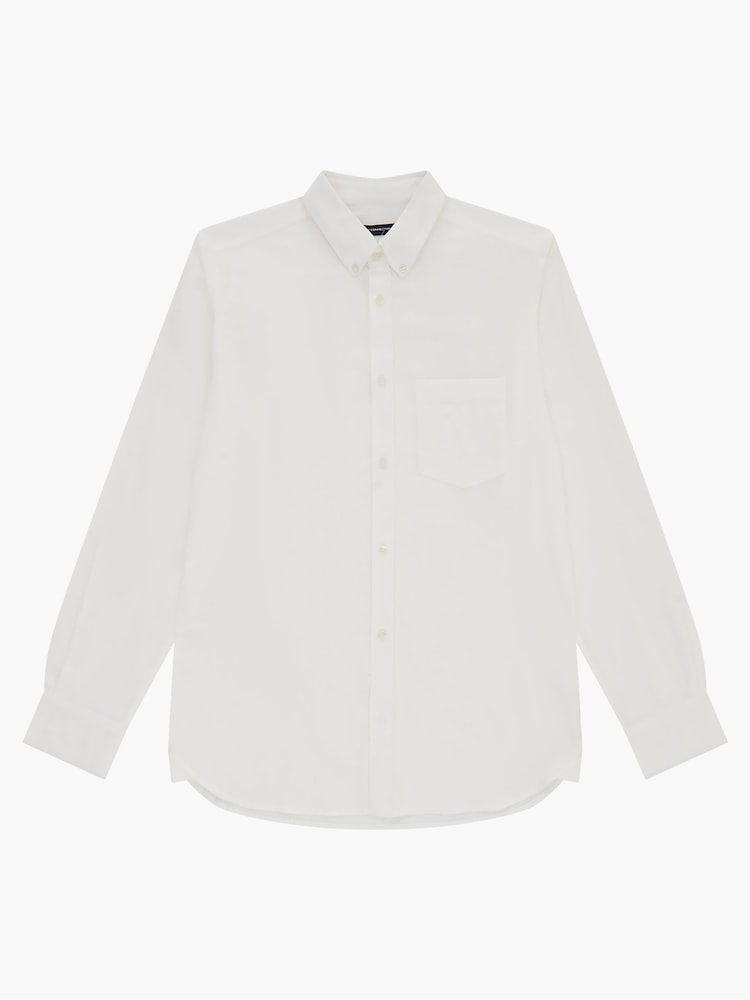 French Connection White Oxford 100% Cotton Long Sleeve Shirt - Image 5 of 5