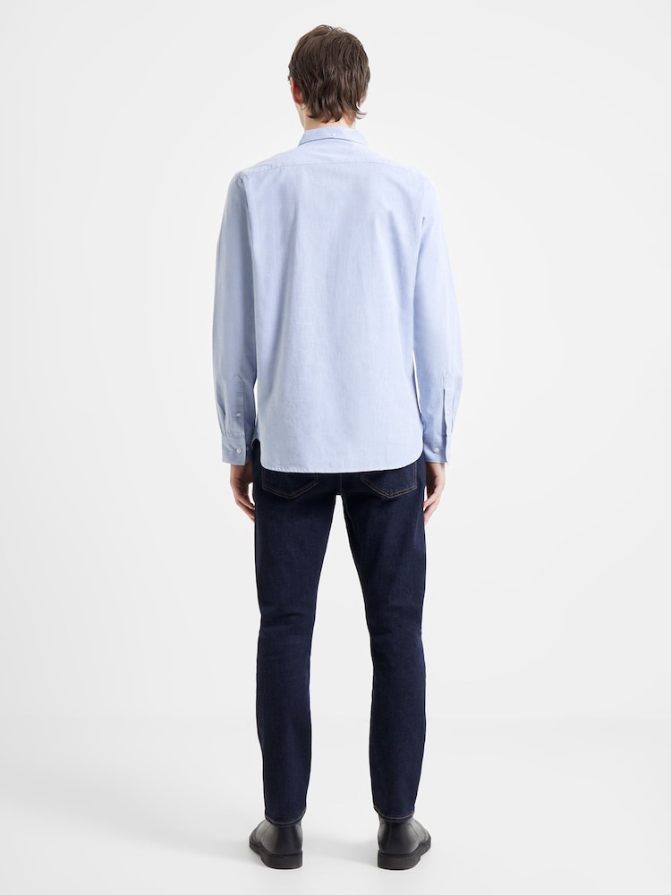 French Connection Sky Blue Oxford 100% Cotton Long Sleeve Shirt - Image 2 of 7