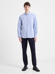 French Connection Sky Blue Oxford 100% Cotton Long Sleeve Shirt - Image 5 of 7