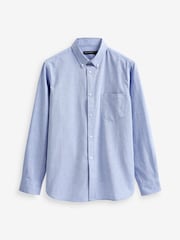 French Connection Sky Blue Oxford 100% Cotton Long Sleeve Shirt - Image 7 of 7