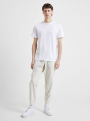 French Connection Cream Military 100% Cotton Tapered Chino Trousers - Image 2 of 5