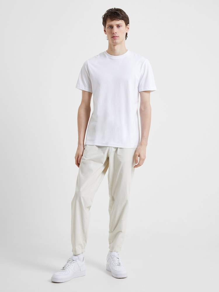 French Connection Cream Military 100% Cotton Tapered Chino Trousers - Image 2 of 5