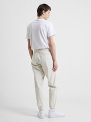 French Connection Cream Military 100% Cotton Tapered Chino Trousers - Image 3 of 5