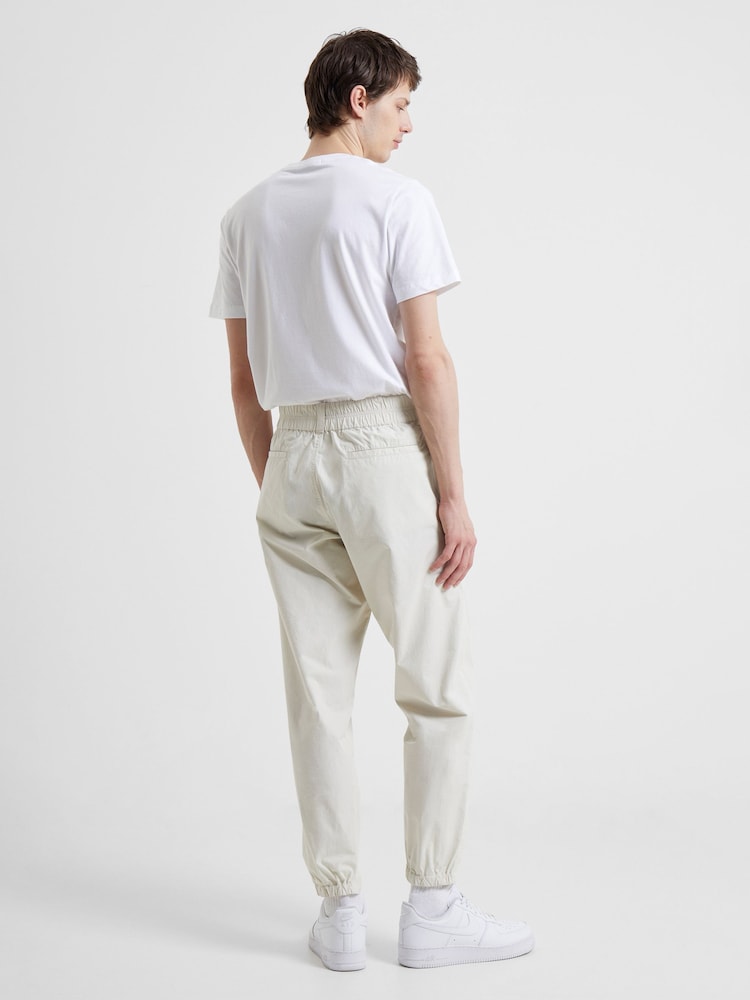 French Connection Cream Military 100% Cotton Tapered Chino Trousers - Image 3 of 5