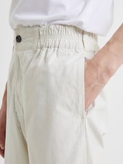 French Connection Cream Military 100% Cotton Tapered Chino Trousers - Image 4 of 5