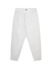 French Connection Cream Military 100% Cotton Tapered Chino Trousers - Image 5 of 5