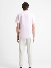 French Connection Pink Oxford 100% Cotton Short Sleeve Shirt - Image 2 of 4