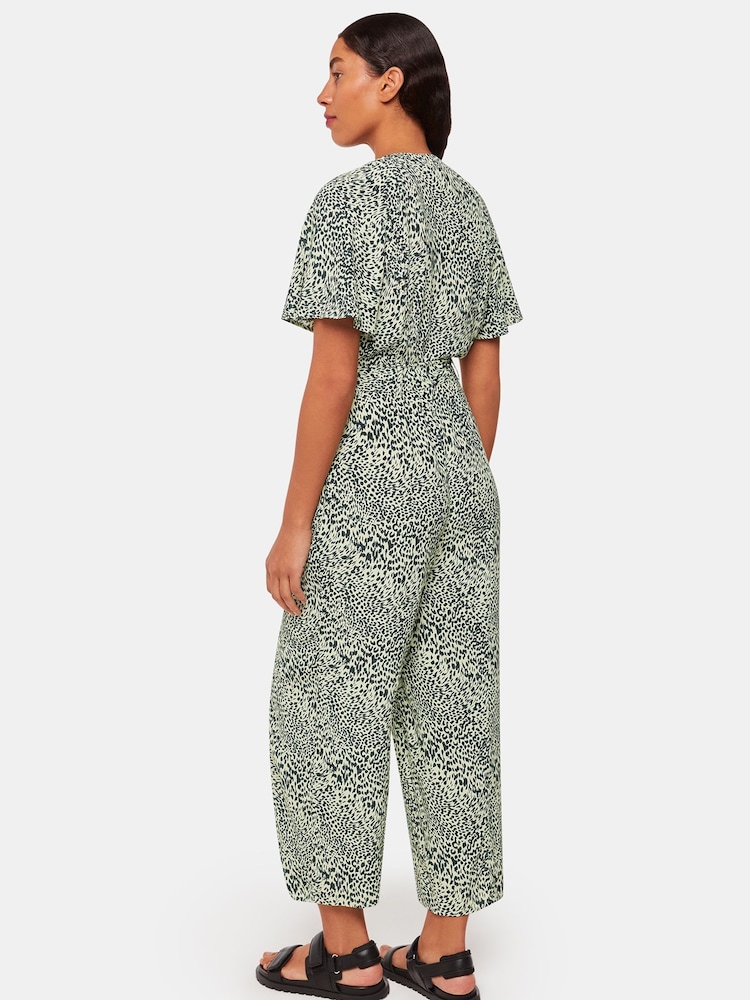 Whistles Yellow Diagonal Leopard Print Jumpsuit - Image 2 of 4
