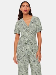 Whistles Yellow Diagonal Leopard Print Jumpsuit - Image 3 of 4