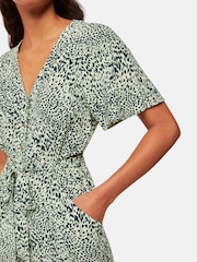 Whistles Yellow Diagonal Leopard Print Jumpsuit - Image 4 of 4
