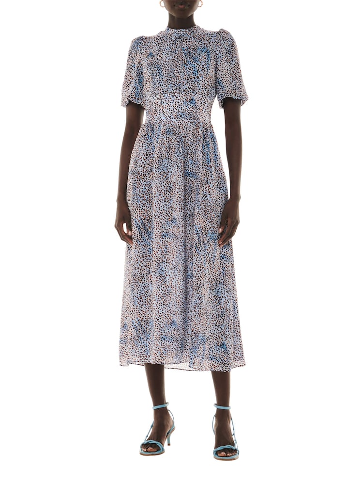Whistles Ink Blue Spot Blair Dress - Image 1 of 4