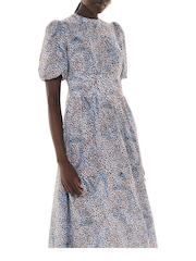 Whistles Ink Blue Spot Blair Dress - Image 2 of 4