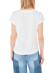 Whistles White Scoop Neck Wilma 100% Cotton T-Shirt - Image 2 of 4