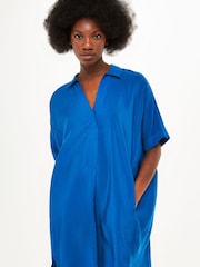 Whistles Blue Melanie Relaxed Shirt Dress - Image 1 of 5