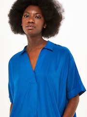 Whistles Blue Melanie Relaxed Shirt Dress - Image 4 of 5