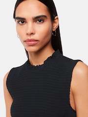 Whistles Black Shirred Bodice Heidi Dress - Image 3 of 4