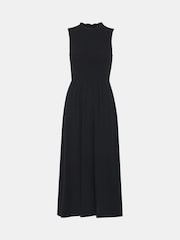 Whistles Black Shirred Bodice Heidi Dress - Image 4 of 4