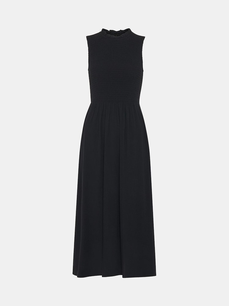 Whistles Black Shirred Bodice Heidi Dress - Image 4 of 4