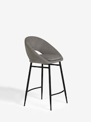 Fine Chenille Mid Grey Hewitt Bar Stool - Image 3 of 8