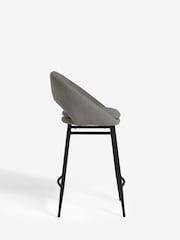 Fine Chenille Mid Grey Hewitt Bar Stool - Image 4 of 8