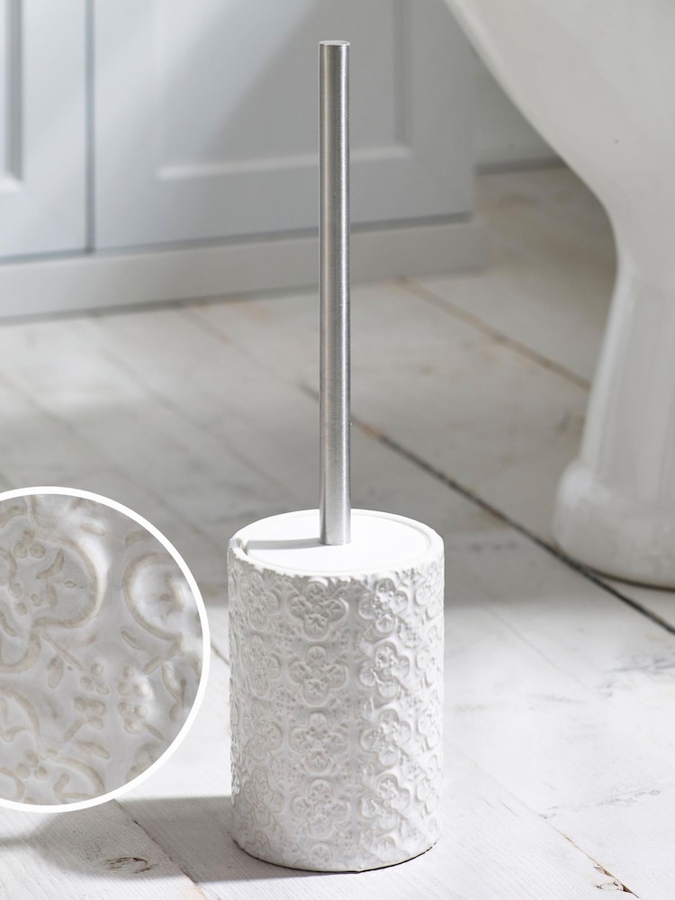 White Tile Geo Toilet Brush - Image 6 of 6