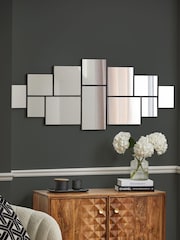 Black Abstract Statement Wall Mirror - Image 1 of 5