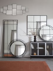 Black Abstract Statement Wall Mirror - Image 2 of 5