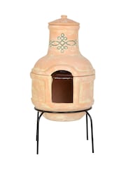 Charles Bentley Terracotta Small Terracotta Clay Chimenea With BBQ Grill - Image 3 of 3