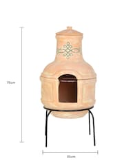 Charles Bentley Terracotta Small Terracotta Clay Chimenea With BBQ Grill - Image 6 of 6