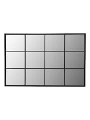 Charles Bentley Black Large Industrial Window Mirror - Image 2 of 4