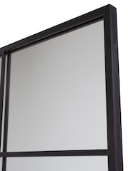 Charles Bentley Black Large Industrial Window Mirror - Image 4 of 4