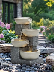 Charles Bentley Grey Garden 4 Tier Cascading Water Feature - Image 1 of 6