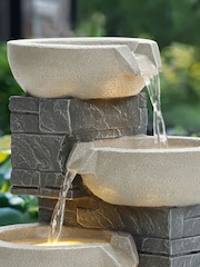 Charles Bentley Grey Garden 4 Tier Cascading Water Feature - Image 2 of 6