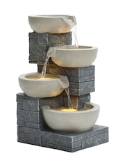 Charles Bentley Grey Garden 4 Tier Cascading Water Feature - Image 5 of 6
