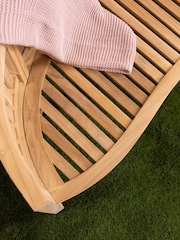 Charles Bentley Natural Garden 3 Seater Teak San Diego Garden Bench - Image 2 of 6