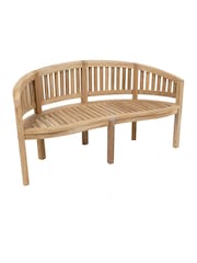 Charles Bentley Natural Garden 3 Seater Teak San Diego Garden Bench - Image 3 of 6