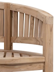 Charles Bentley Natural Garden 3 Seater Teak San Diego Garden Bench - Image 6 of 6