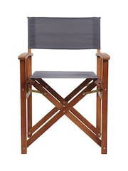 Charles Bentley Grey Garden Wooden Pair of Folding Directors Chair - Image 3 of 4