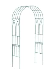 Charles Bentley Sage Green Garden Wrought Iron Arch - Image 2 of 2