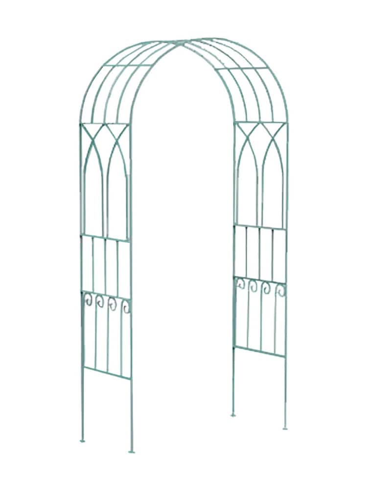 Charles Bentley Sage Green Garden Wrought Iron Arch - Image 2 of 2