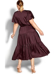City Chic Red Tiered Sweetness Maxi Dress - Image 2 of 4
