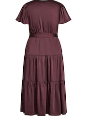 City Chic Red Tiered Sweetness Maxi Dress - Image 4 of 4