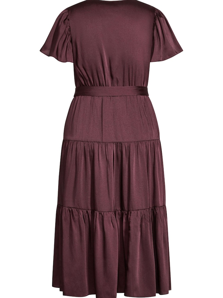 City Chic Red Tiered Sweetness Maxi Dress - Image 4 of 4